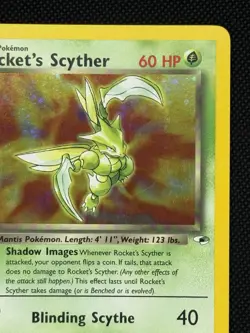 ROCKET'S SCYTHER 13/132 1ST EDITION POKEMON TCG CARD GYM HEROES WOTC HOLO RARE - Image 4