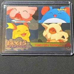 Pokemon TCG Looks Like Trouble... Pokemon Topps Pikachu's Vacation 44 Foil - Image 1