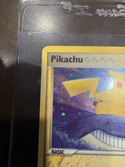 Pokemon Card - Error Inverted Back Pikachu POP Series 5 12/17 Holo Rare 2007 NM - Image 2