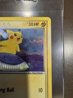 Pokemon Card - Error Inverted Back Pikachu POP Series 5 12/17 Holo Rare 2007 NM - Image 3