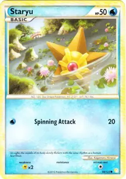 Staryu - 84/123 - Common LP, English Pokemon HeartGold SoulSilver - Image 1