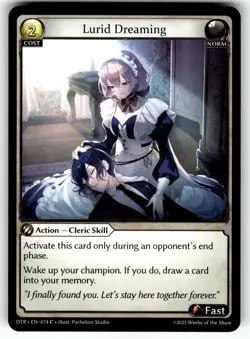 Grand Archive TCG Distorted Reflections Card DTR EN-074 C Lurid Dreaming - Image 1
