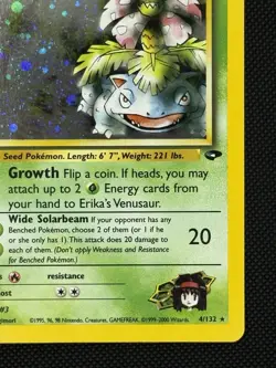 Pokemon TCG Erika's Venusaur Gym Challenge Holo Card 4/132 - Image 5