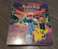 Vintage 1999 Plymouth 3 Ring Card Binder Nintendo Pokemon Pikachu Ash 41365040775 - Image 1
