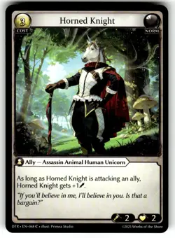 Grand Archive TCG Distorted Reflections Card DTR EN-068 C Horned Knight - Image 1