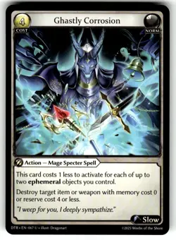 Grand Archive TCG Distorted Reflections Card DTR EN-067 UC Ghastly Corrosion - Image 1
