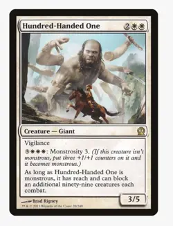 Hundred-Handed One #20 Theros (THS) Magic Card In Protective Sleeve - Image 1
