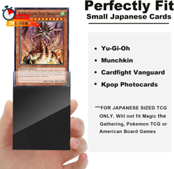 Black Yu-Gi-Oh Card Sleeve 200 Pack, Japanese Small Card Sleeves 62X89Mm, Back T - Image 2