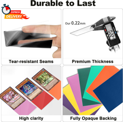 Black Yu-Gi-Oh Card Sleeve 200 Pack, Japanese Small Card Sleeves 62X89Mm, Back T - Image 3