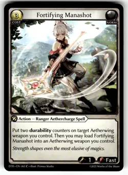 Grand Archive TCG Distorted Reflections Card DTR EN-065 C Fortifying Manashot - Image 1