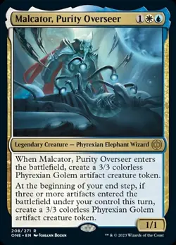 1x Malcator, Purity Overseer MTG Phyrexia: All Will Be One NM Magic Regular - Image 1