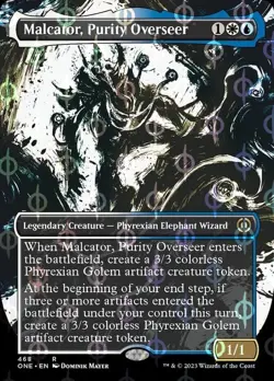 1x (468) Malcator, Purity Overseer - STEP-&-COMPLEAT FOIL - BORDERLESS ICHOR MTG - Image 1