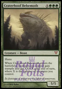 Craterhoof Behemoth 1x FOIL AVR MTG Avacyn Restored Mythic MINT green - Image 1