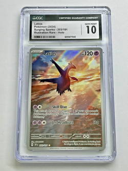 Latios Pokemon Surging Spark Illustration Rare 203/191 Graded CGC 10 - PSA BGS - Image 1