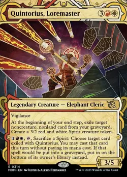 1x (314) Quintorius, Loremaster - SHOWCASE MTG March of the Machine NM Magic Reg - Image 1