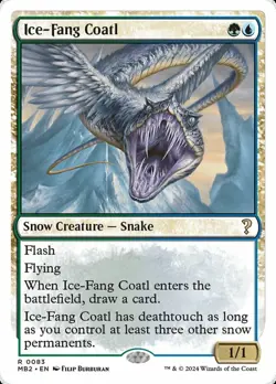 1x Ice-Fang Coatl - White Border - Mystery Booster 2 - Near Mint, English - MTG! - Image 1
