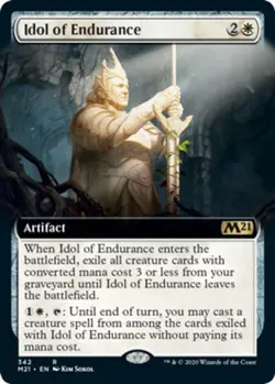 1x Idol of Endurance - Extended Art - Core Set 2021 - Near Mint, English - MTG! - Image 1