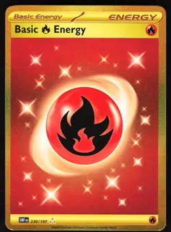 Basic Fire Energy 230/197 Pokemon SV03: Obsidian Flames Hyper Rare LP - Image 1