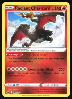 Radiant Charizard 020/159 Pokemon Crown Zenith Radiant Rare NM - Image 1