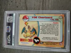 1999 TOPPS POKEMON T.V. TV #6 CHARIZARD PSA 6 EX-MT - Image 2