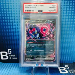 2024 POKEMON SFA EN-SHROUDED FABLE #037 MUNKIDORI EX PSA 10 - Image 1