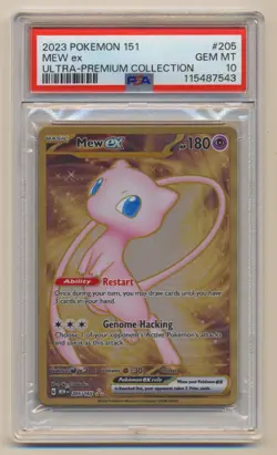 PSA 10 Pokemon 151 Ultra Premium Collection Promo Metal Mew EX 205/165 GEM MINT! - Image 1
