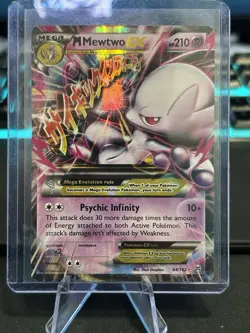 Pokemon TCG - Mega M Mewtwo EX 64/162 - Ultra Rare Holo - XY BREAKthrough NM - Image 1