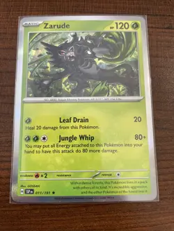 Zarude 011/191 Holo Rare Surging Sparks - Pokemon TCG - Pack Fresh Near Mint NM - Image 1