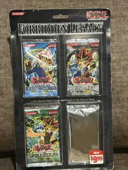 VINTAGE! Yugioh! FORBIDDEN LEGACY FL1 Blister Packs. NIB Blockbuster Retail. - Image 1
