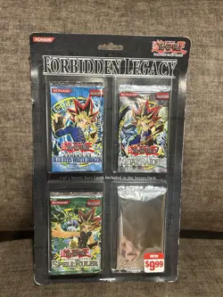 VINTAGE! Yugioh! FORBIDDEN LEGACY FL1 Blister Packs. NIB Blockbuster Retail. - Image 1