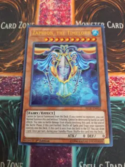 Yugioh Zaphion, the Timelord BLLR-EN032 Ultra Rare 1st Edition Near Mint - Image 1