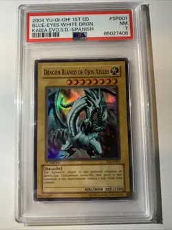 Blue Eyes White Dragon PSA 7 Ske-sp001 YuGiOh Kaiba Evolution Deck 1st Edition - Image 1