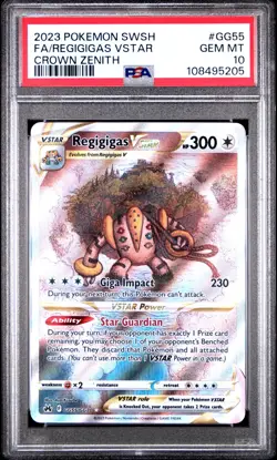 Regigigas VSTAR GG55/GG70 Crown Zenith Full Art PSA 10 Pokemon Card - Image 1