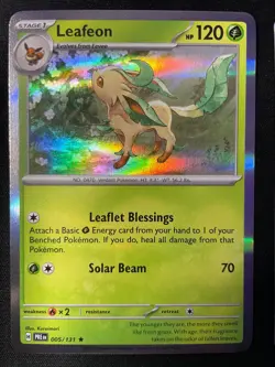Leafeon Holo 005/131 Prismatic Evolutions English Pokemon Card - Image 1