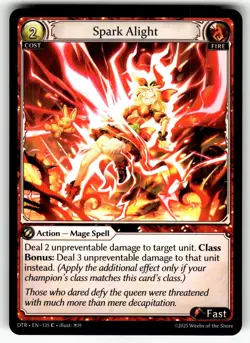 Grand Archive TCG Distorted Reflections Card DTR EN-135 C Spark Alight - Image 1