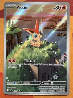 Pokemon Card - Victini - Illustration Art Rare (SVP208) SVI Black Star Promo NM - Image 1