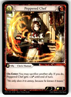 Grand Archive TCG Distorted Reflections Card DTR EN-129 C Peppered Chef - Image 1