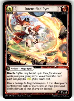 Grand Archive TCG Distorted Reflections Card DTR EN-126 UC Intensified Pyre - Image 1