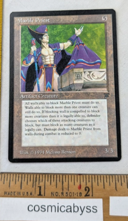 Marble Priest Legends MTG Magic the Gathering CCG card - Image 1