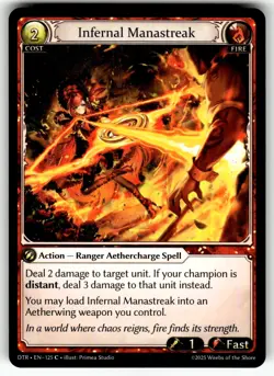 Grand Archive TCG Distorted Reflections Card DTR EN-125 C Infernal Manastreak - Image 1