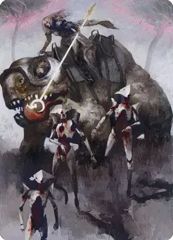1x Art Series (65/81) - Thalia and The Gitrog Monster MTG March of the Machine N - Image 1