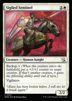 1x Sigiled Sentinel - Foil MTG March of the Machine NM Magic Foil - Image 1