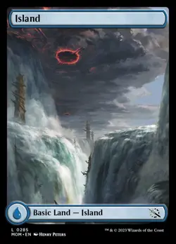 1x Island (285) - FULL ART MTG March of the Machine NM Magic Regular - Image 1