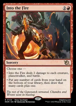 1x Into the Fire - Foil MTG March of the Machine NM Magic Foil - Image 1