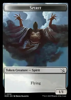 1x Spirit (14) Token MTG March of the Machine NM Magic Regular - Image 1