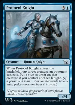 1x Protocol Knight - Foil MTG March of the Machine NM Magic Foil - Image 1
