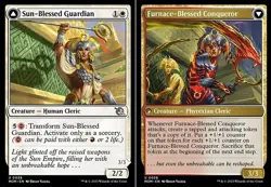 1x Sun-Blessed Guardian // Furnace-Blessed Conqueror - Foil MTG March of the Mac - Image 1