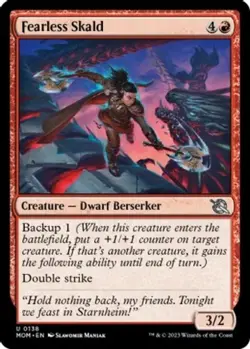 1x Fearless Skald - Foil MTG March of the Machine NM Magic Foil - Image 1