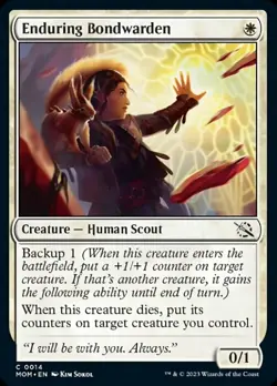 1x Enduring Bondwarden - Foil MTG March of the Machine NM Magic Foil - Image 1