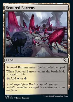 1x Scoured Barrens - Foil MTG March of the Machine NM Magic Foil - Image 1